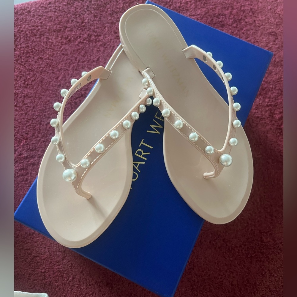 Stuart Weitzman Blush Pearl Sandals